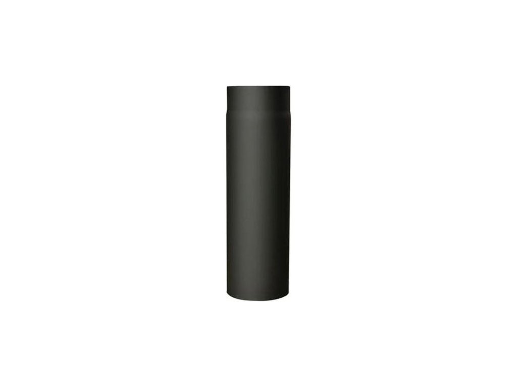 Füstcső pillangó szeleppel 130 mm/1000, 1,5 mm fal vastagságú, fekete