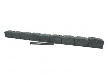 Kerti szegély római kőszürke 120 cm, gumi (szegekkel együtt)