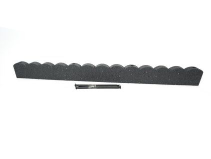 3505185 2 zahradni obrubnik scalloped 120 cm gumovy sedy vcetne hrebu