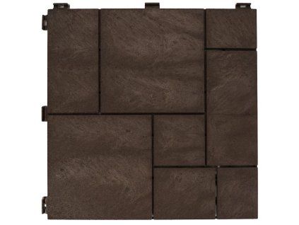 3508376 10 gumova dlazdice stone mosaic hneda