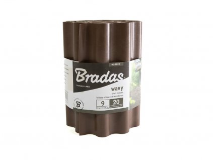 Bradas gyepszegély 9 m x 20 cm, barna