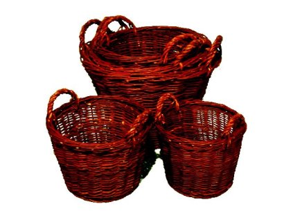 Fonott kosár 60 cm, hámozatlan fonott