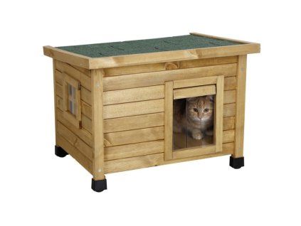 3544258 bouda kocici domecek rustica hneda 57 x 45 x 43 cm