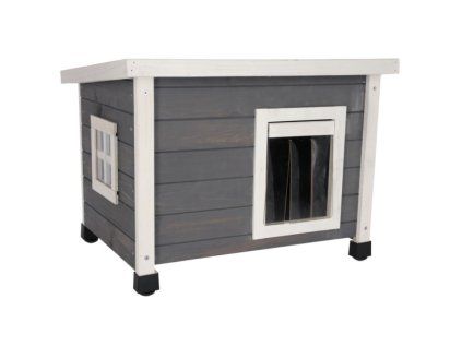 3544432 bouda kocici domecek rustica seda bila 57 x 45 x 43 cm