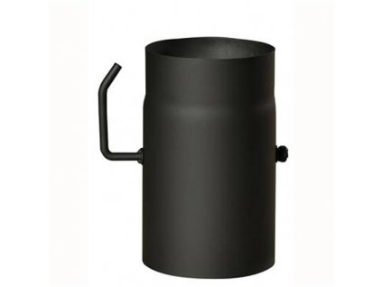 Füstcső pillangó szeleppel 120 mm/250, 1,5 mm fal vastagságú, fekete