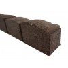 Kerti szegély római köves terrakotta 120 cm, gumi (szegekkel együtt)