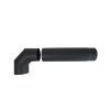 Vastag falú füstcső nyílással 130 mm/50 cm, 2 mm, fekete