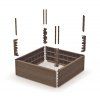Magasított ágy BASE WOODY, antracit 75 x 75 x 25 cm
