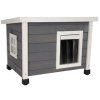 3544432 bouda kocici domecek rustica seda bila 57 x 45 x 43 cm