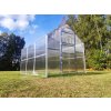kerti négyszögletes üvegház rebarbarával